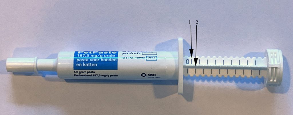 Dierenkliniek Tiel-Drumpt: Panacur petpaste: 1 eenheid