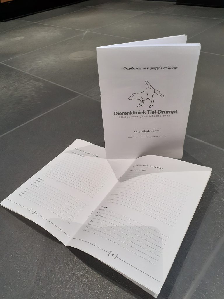 Dierenkliniek Tiel-Drumpt: Puppy en kittenconsulten: groeiboekje